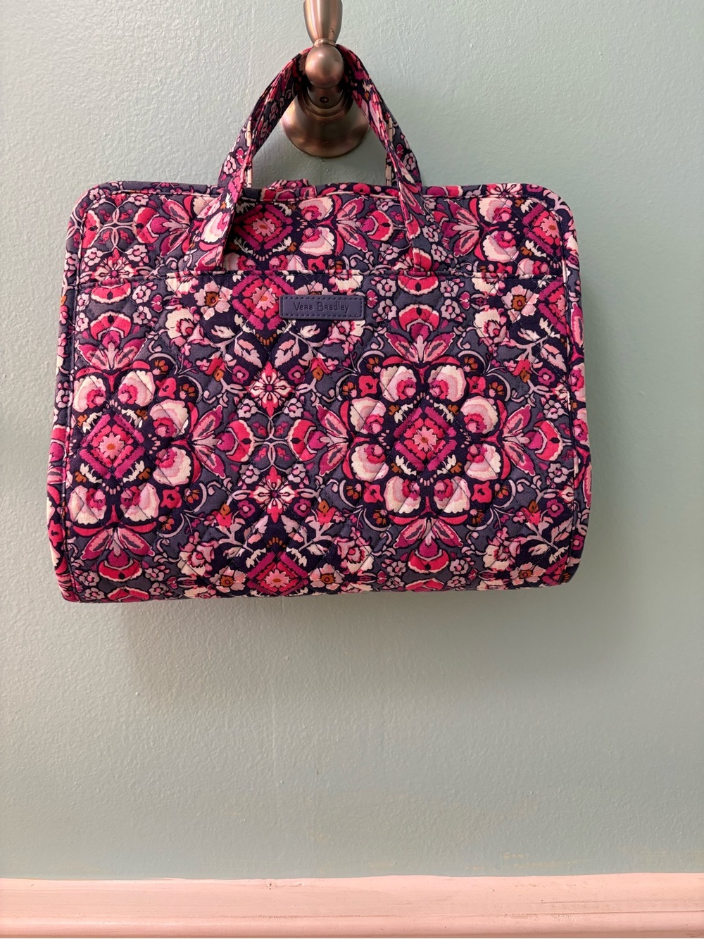 Vera Bradley Catalina Pink Hanging Toiletry Bag